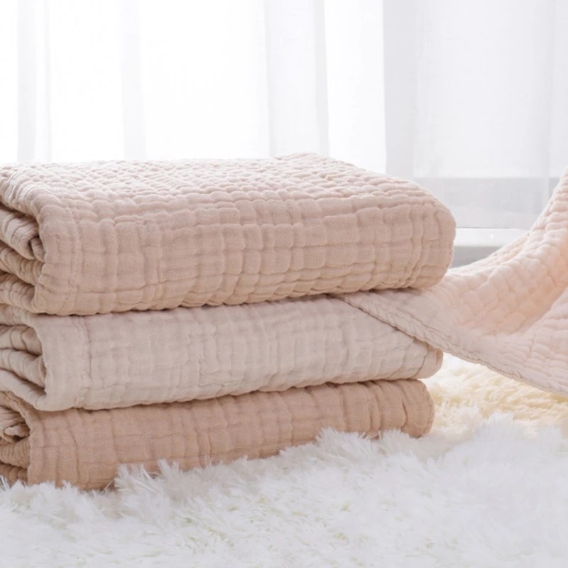 Organic Cotton Blanket Newborn Baby Stuff Gauze Swaddle Wrap Bedding Receiving Blankets Soft 6 Layer Gauze Bath Towel Sleeping