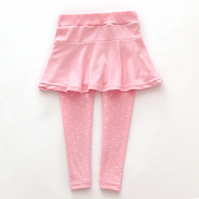 girls leggings baby girls skirt-pants baby fleece pants girls spring/autumn warm pants 2-7 years old girls pants with little dot