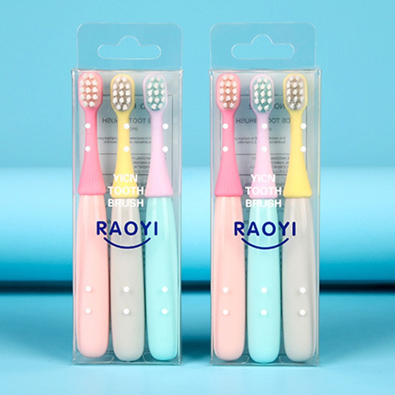 3Psc Children Dental Care Toothbrush Set Cute Soft Bristles Oral Health Care Baby Training Toothbrushes Dental Care