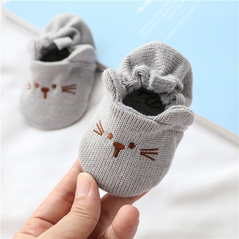 Baby Girl Knitted Boots First Walkers Snow Boots Newborn Baby Autumn Winter Cotton Warm Soft Sole Plush Prewalker 0-18days