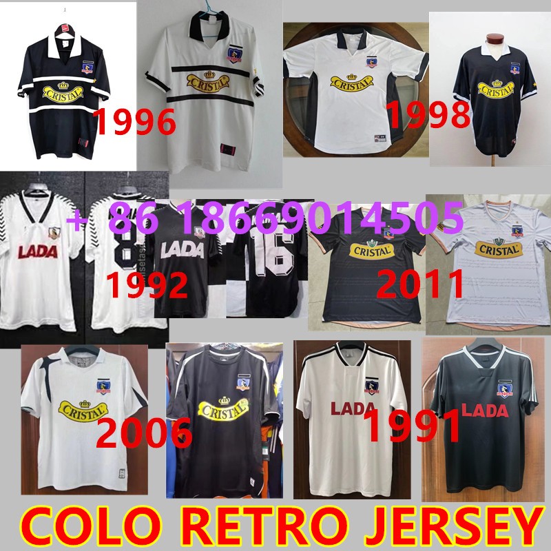 1991 1992 1995 1996 1998 2006 2011 retro colo colo soccer jersey men classic soccer uniform