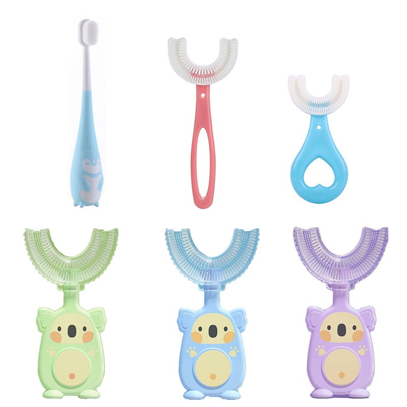 Baby Toothbrush Children Dental Oral Care Cleaning Brush Soft Food Grade Silicone Teething Baby Toothbrush Newborn Items 2-12Y