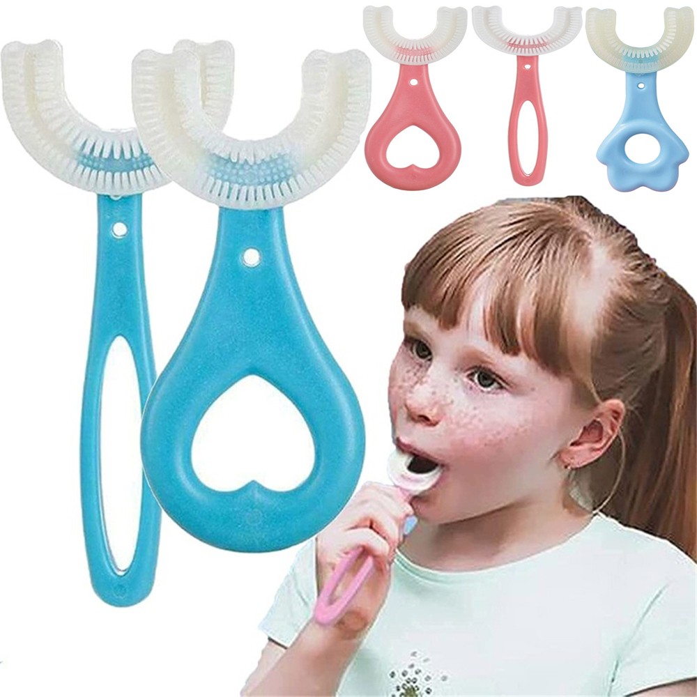 Baby Toothbrush U Shape 360 ​​Degree Teether Infant Toothbrush Silicone Toddler Toddler Toothbrush Oral Care Cleaning