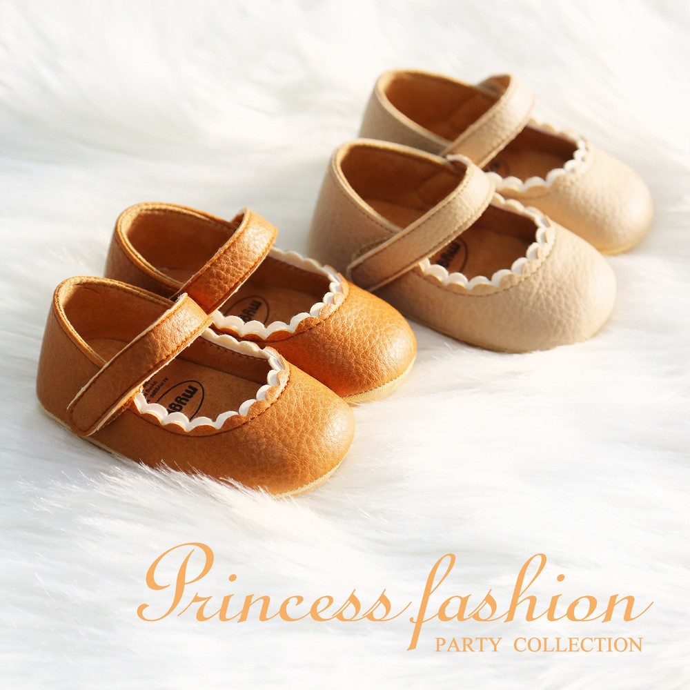 New Baby Boys Girls Leather Rubber Anti-slip First Walkers Baby Shoes Newborn Baby Girls Shoes