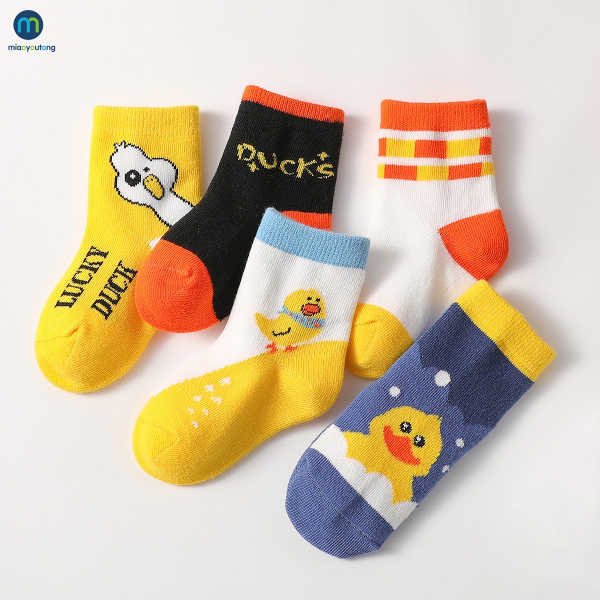 5pairs/lot Baby Socks Autumn Winter Warm Cotton Kids Socks Cute Girls Cartoon Duck Boys Infant Socks Accessories Miaoyoutong