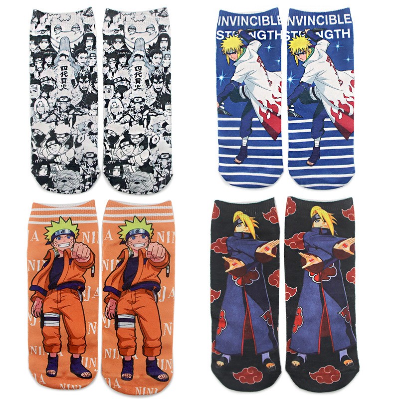 Naruto Japanese Fashion Socks Cartoon Boy Autumn Winter 2021 Girl Creative Sports Socks Casual Breathable Christmas Gift Kids Socks