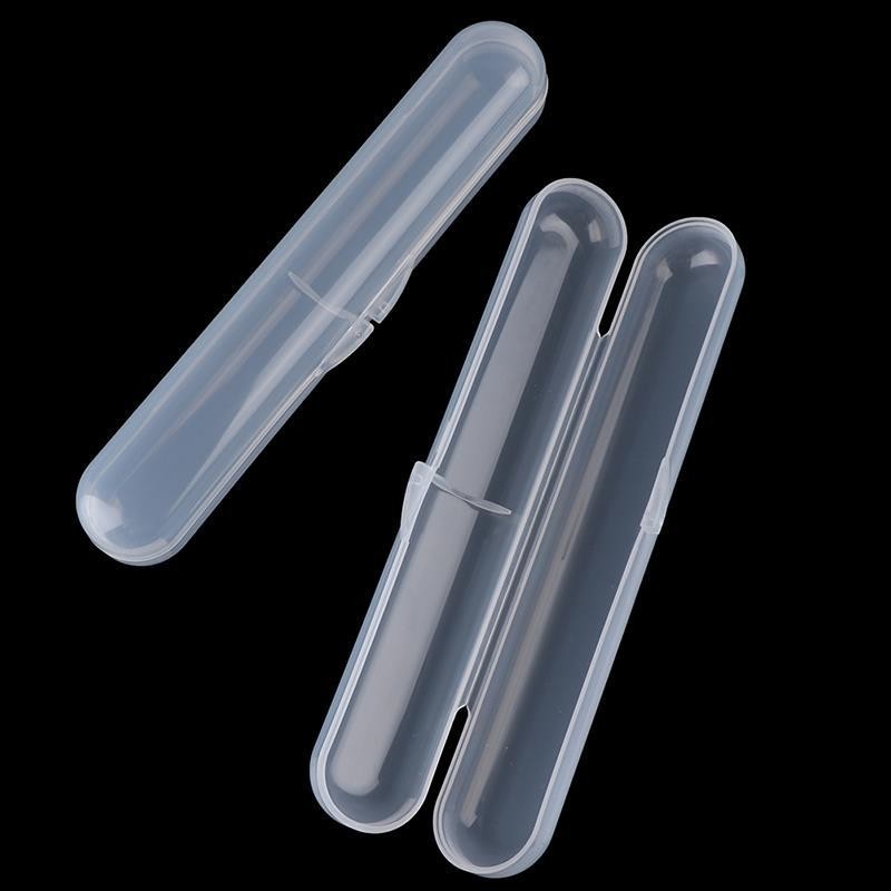 2pcs Baby Toddler Food Grade Spoon Box Kids Storage Case Box Holder For Baby Silicone Spoon Travel Transparent Storage Box