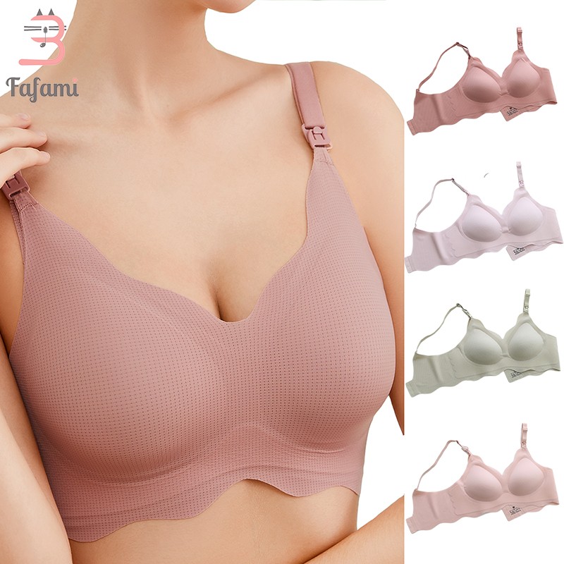 Seamless Nursing Bra for Women Ultra Comfort Support Breastfeeding Vest Bralette Wireless Removable Bra Pads V-Neck Clothes