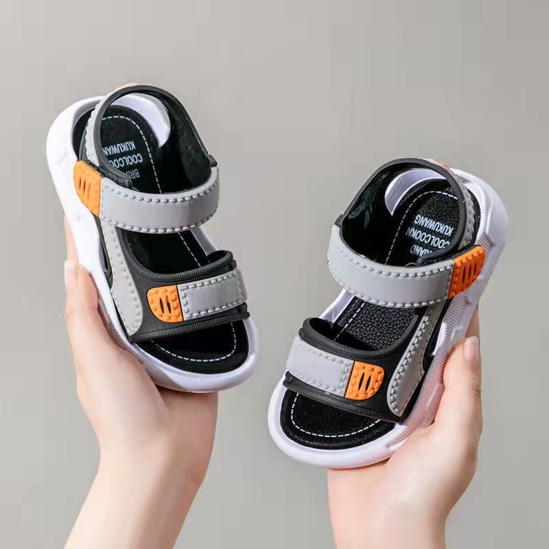 Children Summer Boys Sandals Leather Baby Shoes Kids Flat Baby Sports Beach Shoes Soft Non-slip Casual Baby Sandal