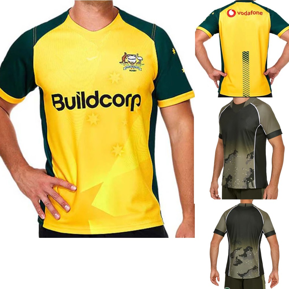 Australian rugby training shirt 2022 home away rugby jersey shirt plus size 5xl custom name and number