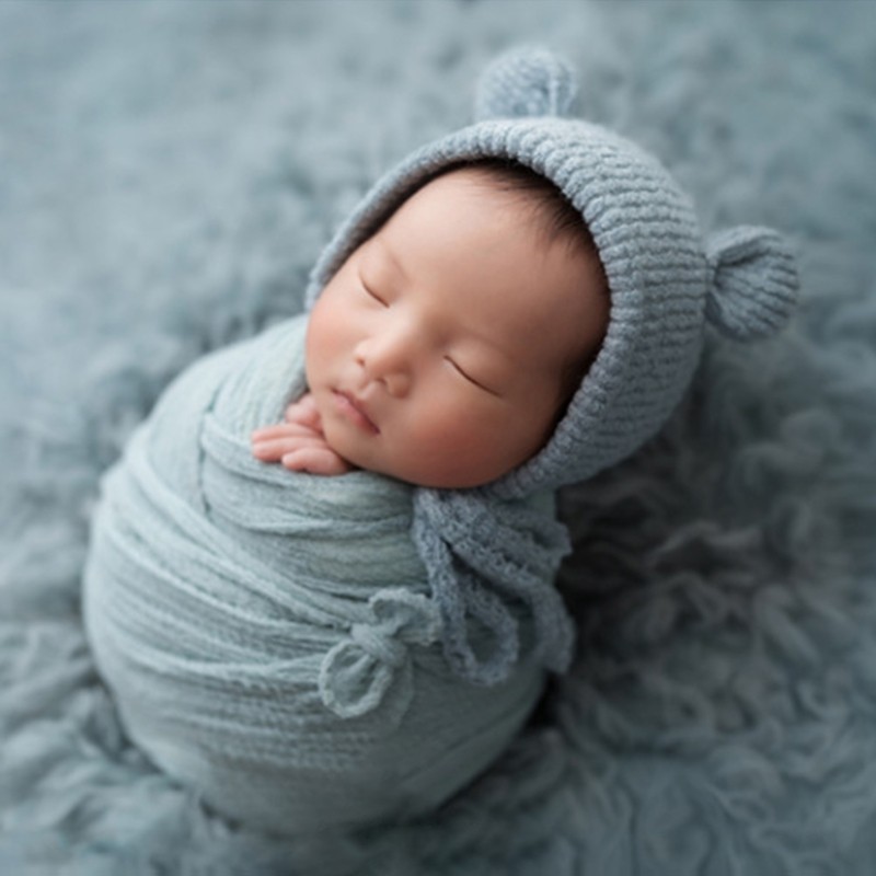 Newborn Photography Posing Props Cute Crochet Knitted Hat Baby Infant Beanies Cap Photo Shooting Accessories