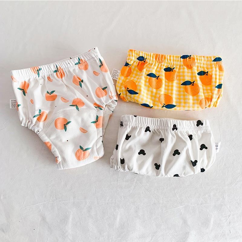 3pcs/lot Baby Training Pants 6 Layers Waterproof Reusable Cotton Infant Boy Pants Underwear Cloth Girls Diaper Diaper Panties