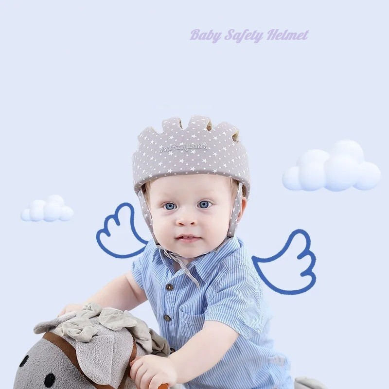 Baby Safety Helmet Head Protection Cotton Infant Baby Anti-Fall Hat for Crawling Baby Helmet Children Learn to Walk Crash Hat