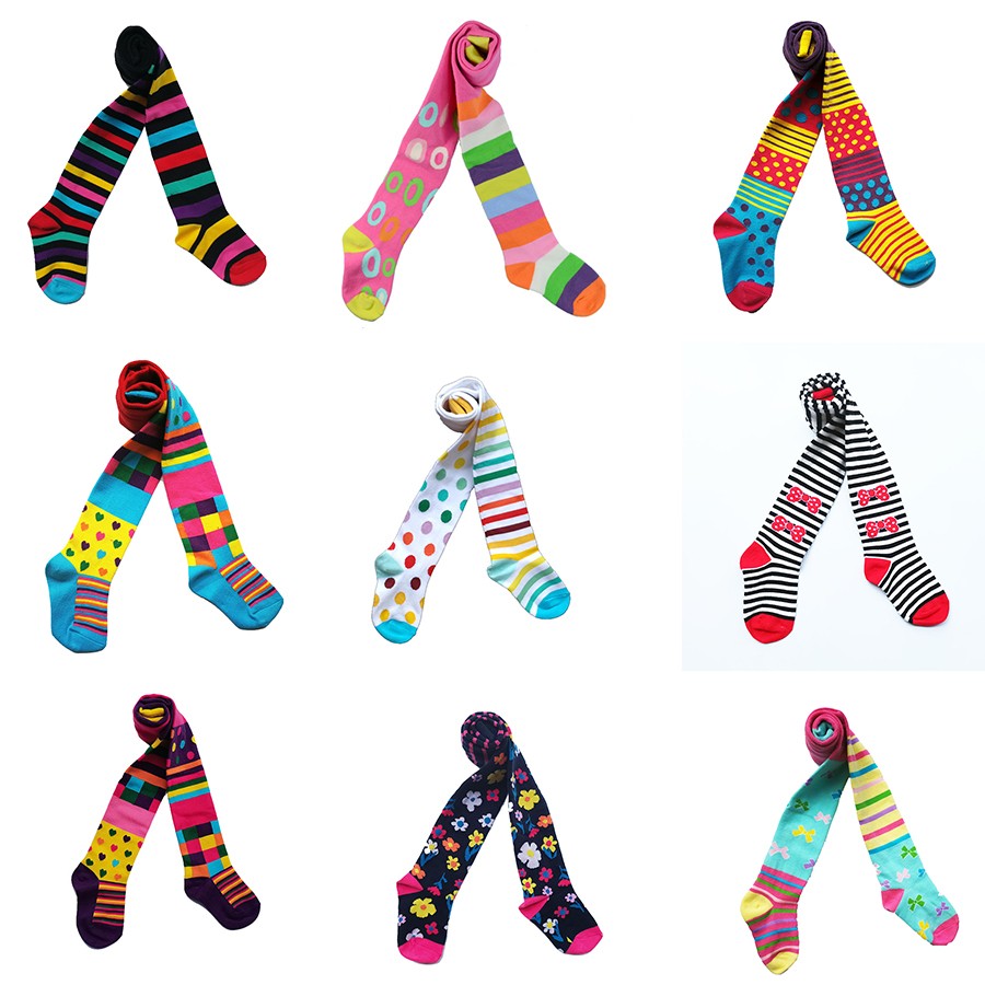 Spring Autumn Children Striped Tights Baby Girl Pantyhose Cotton Knitted Kids Stocking Cute Baby Tights