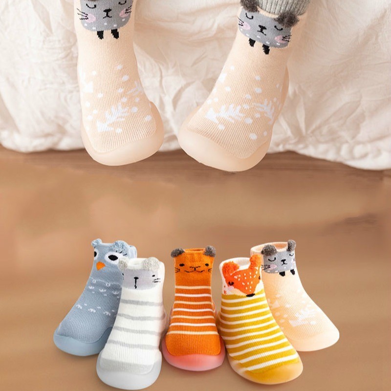 Baby shoes first baby shoes infant first walkers baby girl boy kids soft rubber sole baby shoes knit anti-slip socks