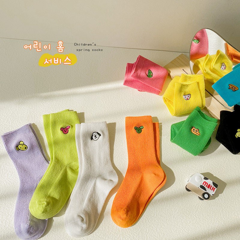 MILANCEL 2022 Spring New Kids Socks Cute Animal Girls Cotton Socks Casual Boys Socks Korean Children Socks