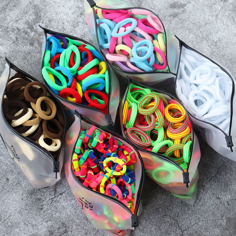 50/100pcs Colorful Girl Hairband Children Headband Small Elastic Hair Bands Scrunchy Baby Rubber Band Nylon Hair Accessories Toddler