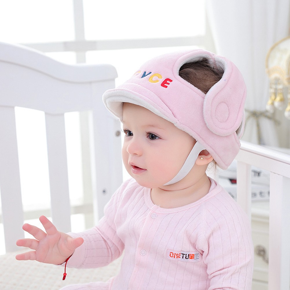 Baby Safety Helmet Head Protection Hats Cotton Toddler Infant Adjustable Anti-Fall Hats Children Walking Crawling Crash Hat