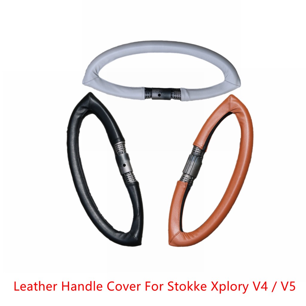 Pu Leather Cover For Stokke Xplory V4 / V5 Stroller Handle Baby Stroller Armrest Protective Covers Baby Stroller Accessories