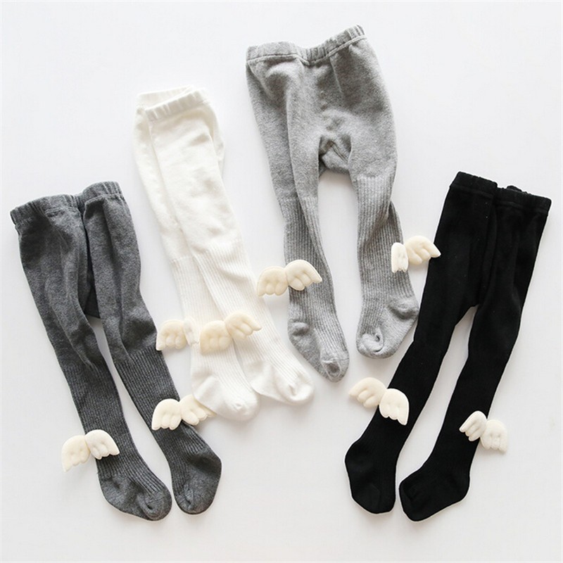 Baby Angel Wings Tights Soft Cotton Baby Girls Warm Socks