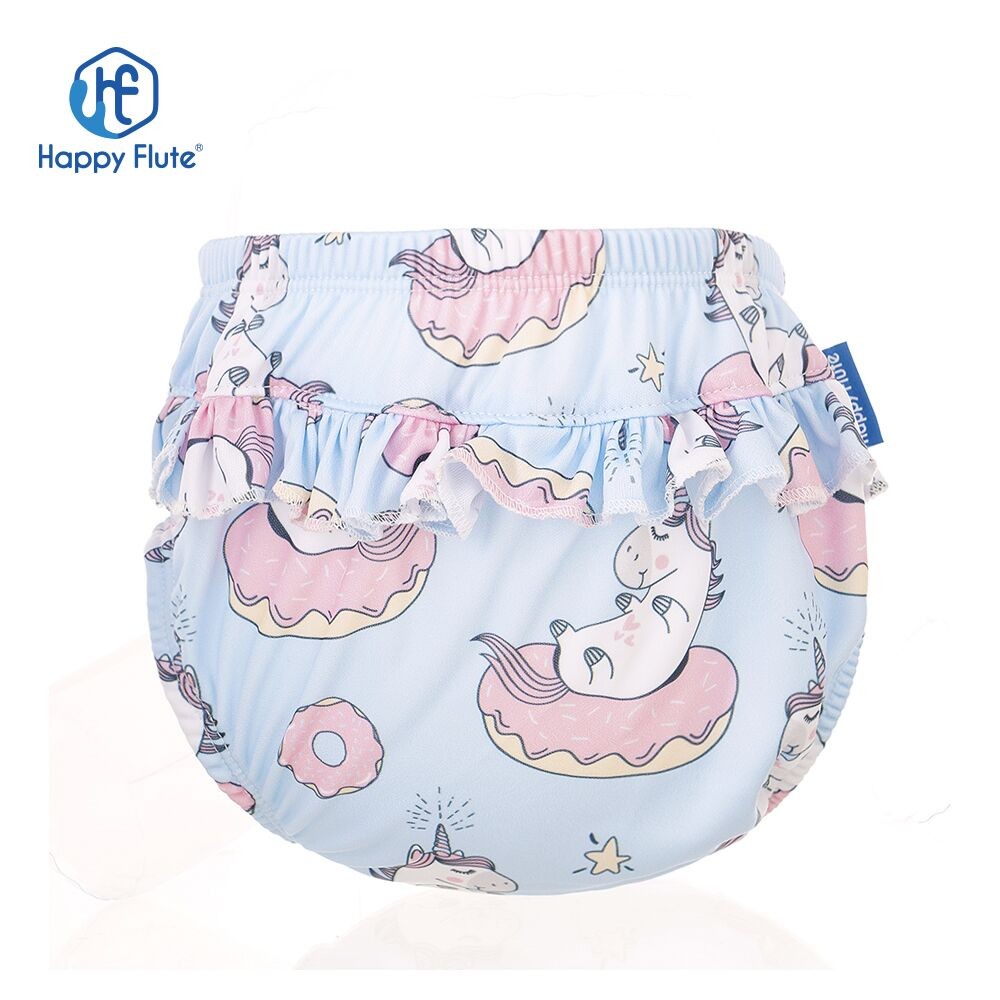 Happyflute - Baby Lace Diapers 3 Sizes 6-25KG Soft Baby Girls Swim Trunks Floral Print Cloth Diapers