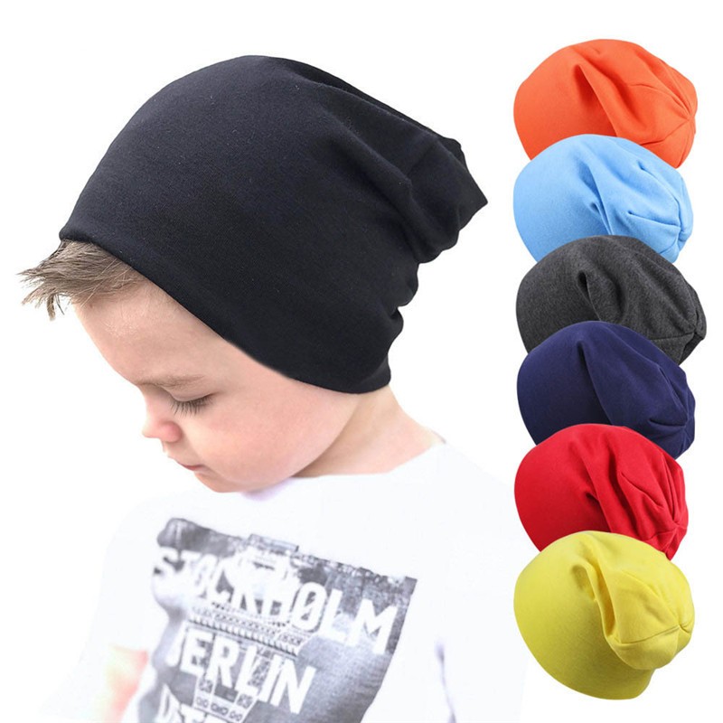 Street Dance Kids Hat Hip Hop Children Hat Scarf Boys Girls Winter Warm Solid Color Beanie