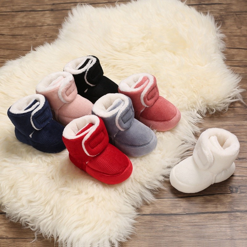 Newborn Super Warm Winter Boots Toddler Girls Princess Boots Winter First Step Boots Soft Sole Baby Toddler Shoes