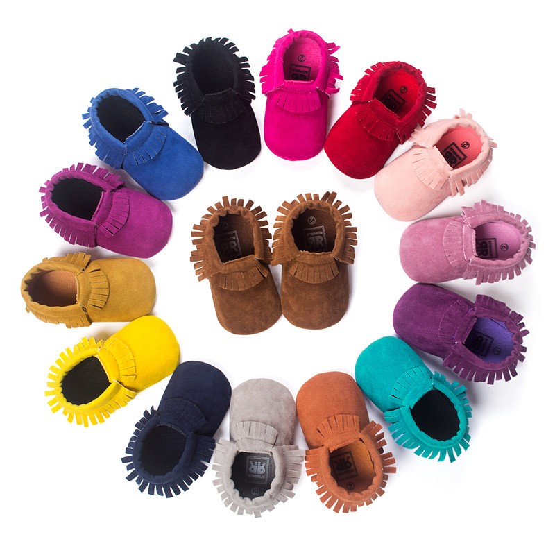 Newborn Baby Shoes Infant Boys Girl First Walker Suedo Cotton Sophie Sole Princess Fringe Toddler Baby Crib Casual Moccasins Shoes