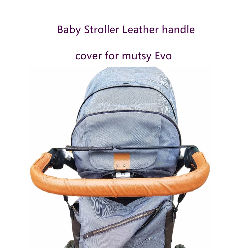 Baby PU Leather Handle Covers For Mutsy Evo Stroller Stroller Bumper Protective Cases Armrest Covers Carriage Bar Accessories