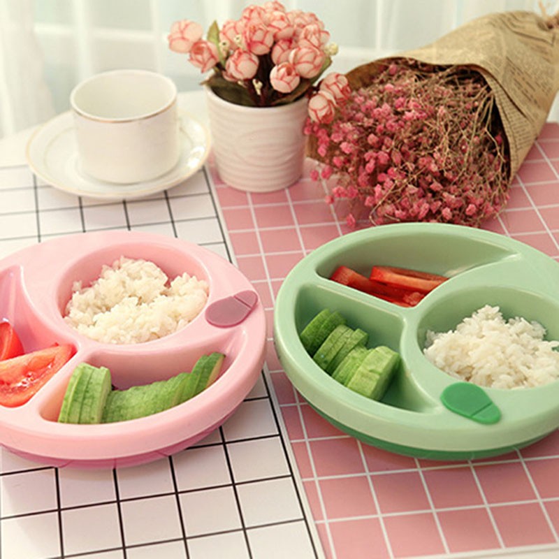 Baby Feeding Insulation Bowl Non-slip Kids Warming Plate Strong Suction Infant Kids Learning Dishes Children Tableware