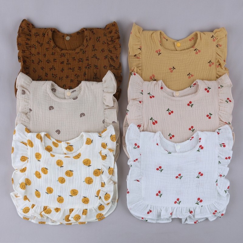 M76C New Baby Feeding Waistcoat Infant Saliva Towel Baby Soft Cotton Burp Cloth