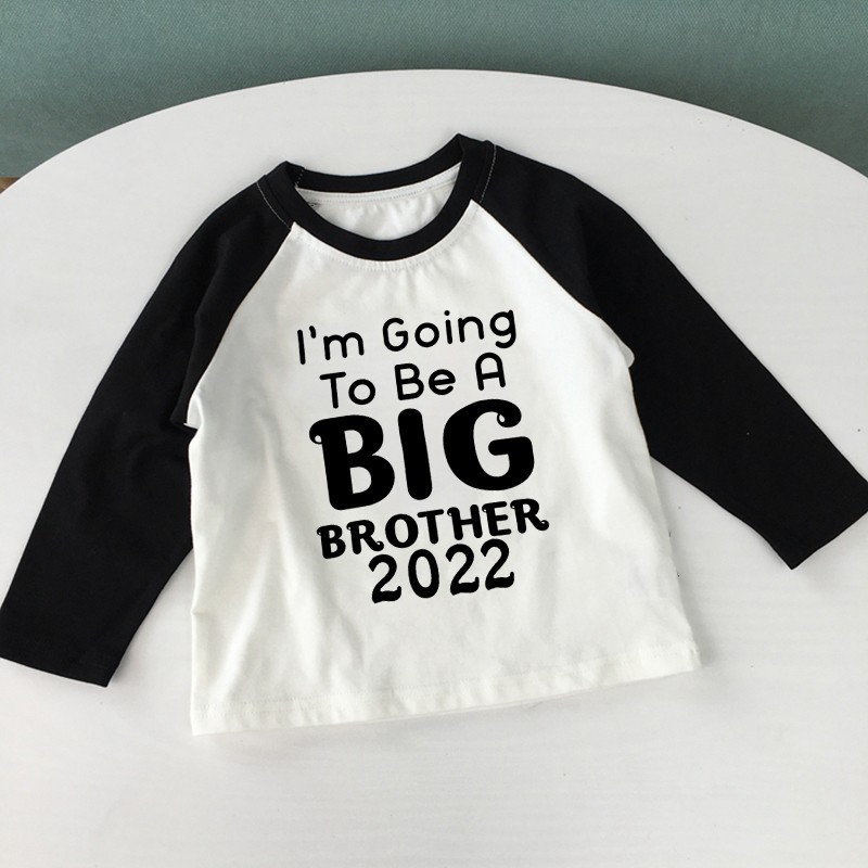 I'm Going To Be A Big Brother/Sister 2022 Kids Boys Girls Long Sleeve Tops Brothers Siters Family Looking T-shirts Drop Ship