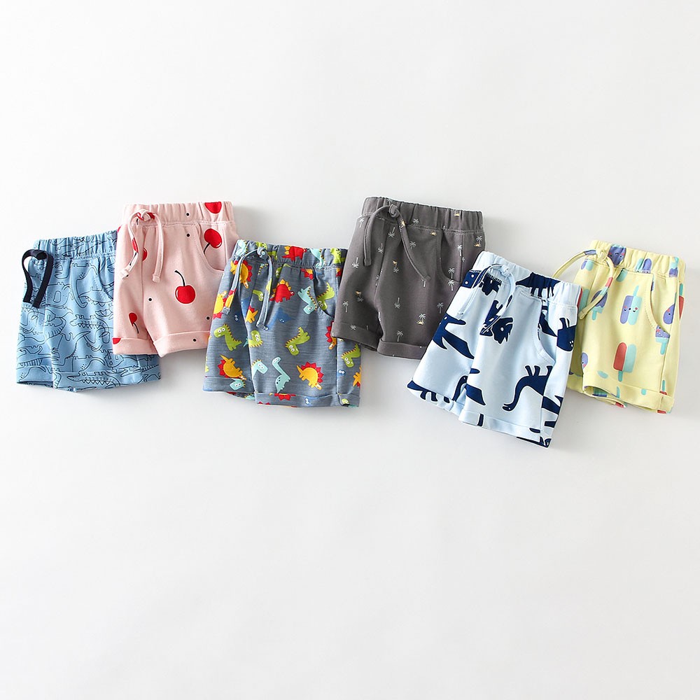 Children's cotton beach shorts, boys and girls' casual shorts, children's summer clothes