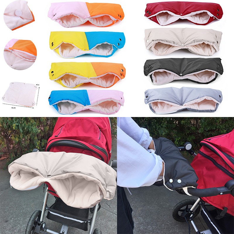 2pcs Winter Warm Stroller Gloves Waterproof Gloves Stroller Accessory Stroller Mitten Winter Warm Pram Gloves Hand Muff Mitten Baby