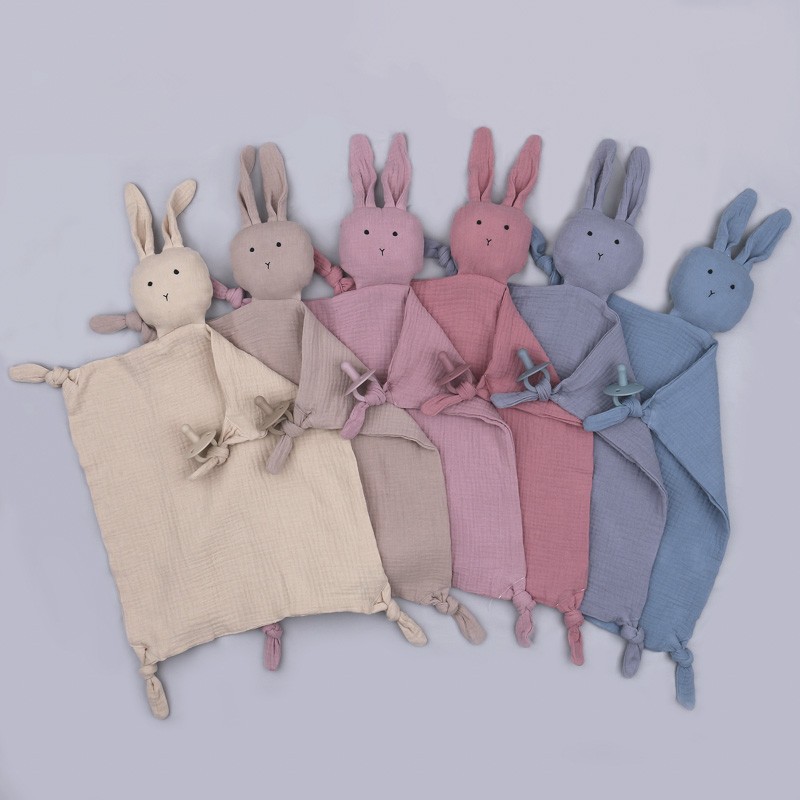 Dropshipping Center Newborn Soother Appease Towel Baby Bib Kawaii Bunny Napkin Sleepwear Nursing Cuddling Blanket Toys