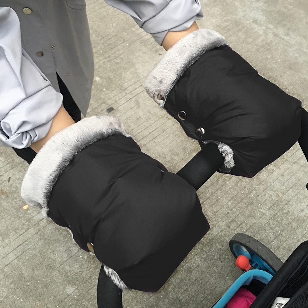 2pcs Winter Warm Stroller Gloves Waterproof Gloves Stroller Accessory Stroller Mitten Winter Warm Pram Gloves Hand Muff Mitten Baby