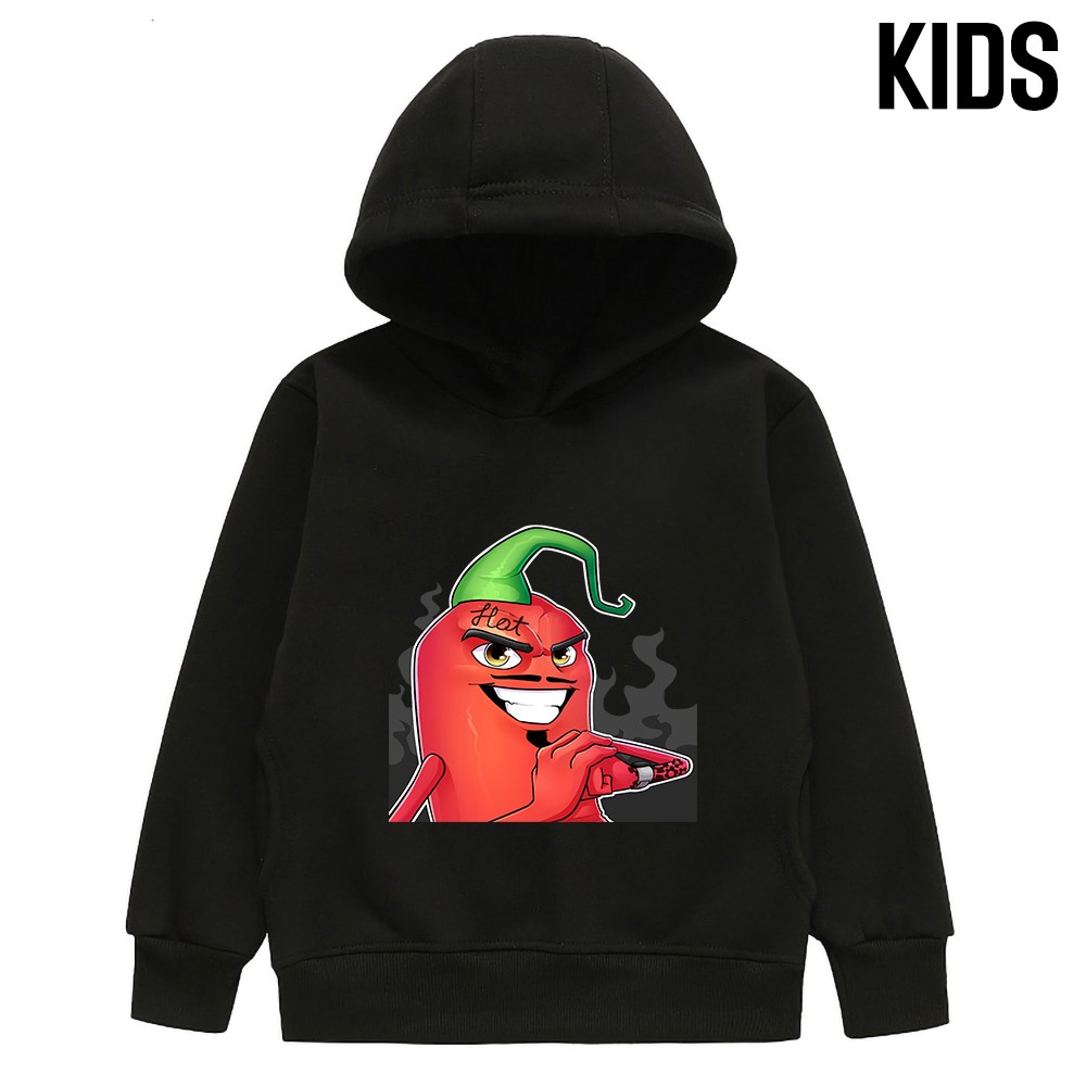 Children Hoodie Merch EdisonPts Pepper Autumn Winter Kid Long Sleeve Thick Hooded Sweatshirts Edison Pts Family Clothes