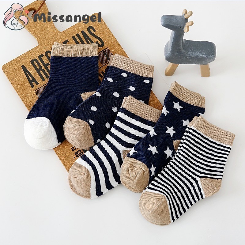 5pairs/lot 2022 Baby Socks for Kids Girls Boy Cotton Stripe Cartoon Animals Summer Baby Knitwear Socks Newborn Baby Clothes