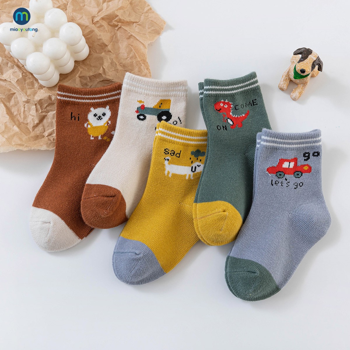 10pcs/lot Baby Boys Winter Socks Cartoon Animail Kids Spring Autumn Cotton Breathable Keep Warm Socks for Children Miaoyoutong