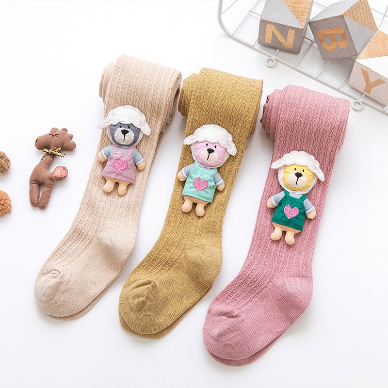 Kids Tights Baby Girls Cotton Stockings Cute Animal Pattern Tights Pants Children Kawaii Tights Girl Pink Pantyhose Clothes 0-9Y