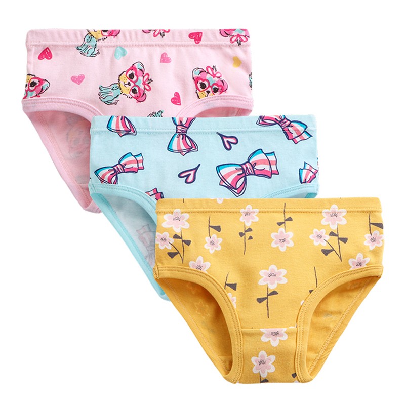 3pcs/lot Kids Girls Cotton Panties Briefs Children Cotton Underwear Panty Boxer Toddler Kids Lovely Cute Underpants