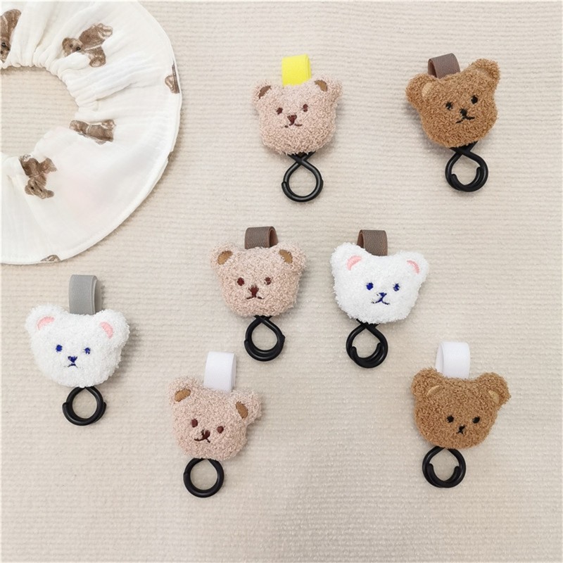 Cartoon Bear Adjustable Baby Stroller Hanging Hook Shopping Cart Hook Trolley Organizer Pushchair Hanger Hanging Hook