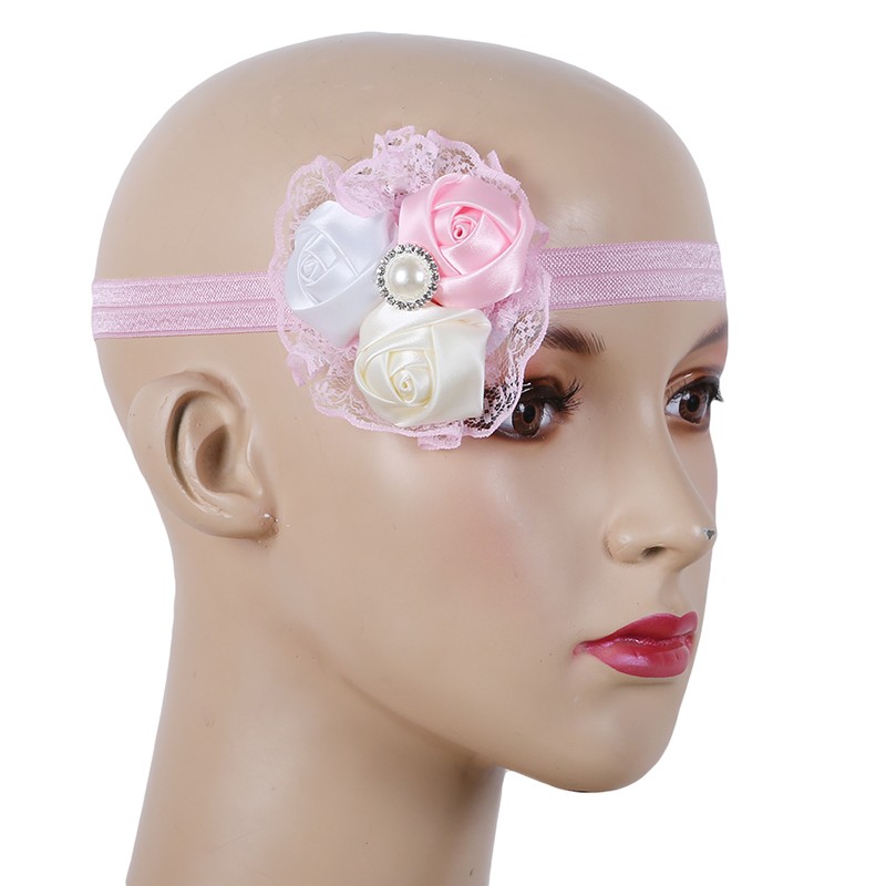 Fashion Girls Headwear Lace Hair Bands Mix Rose Baby Wreaths Children Hair Accessories