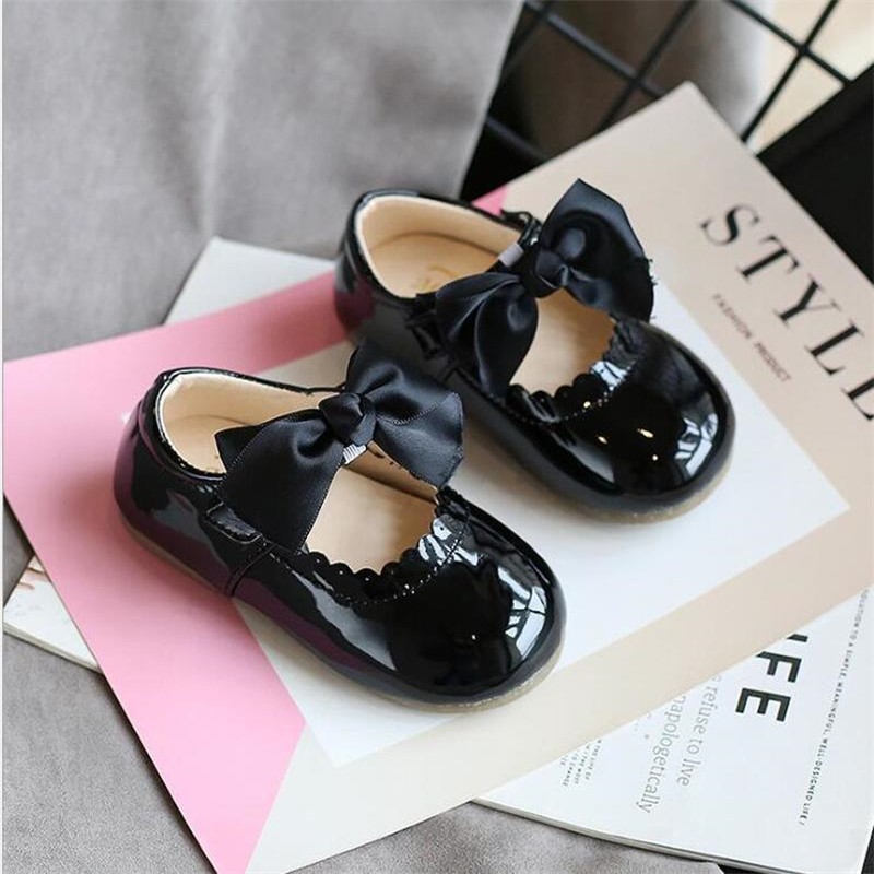 Girls Leather Shoes Princess Dress Single Shoes Kids 2021 Pu Autumn Toddler Sneakers Sandals Toddler Breathable Casual School