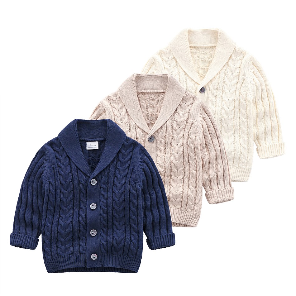Handsome Kids Jacket Baby Boys Knitting Sweaters Children Clothes Girls Sweater Baby Spring Autumn Outfit Coat Costumes JYF