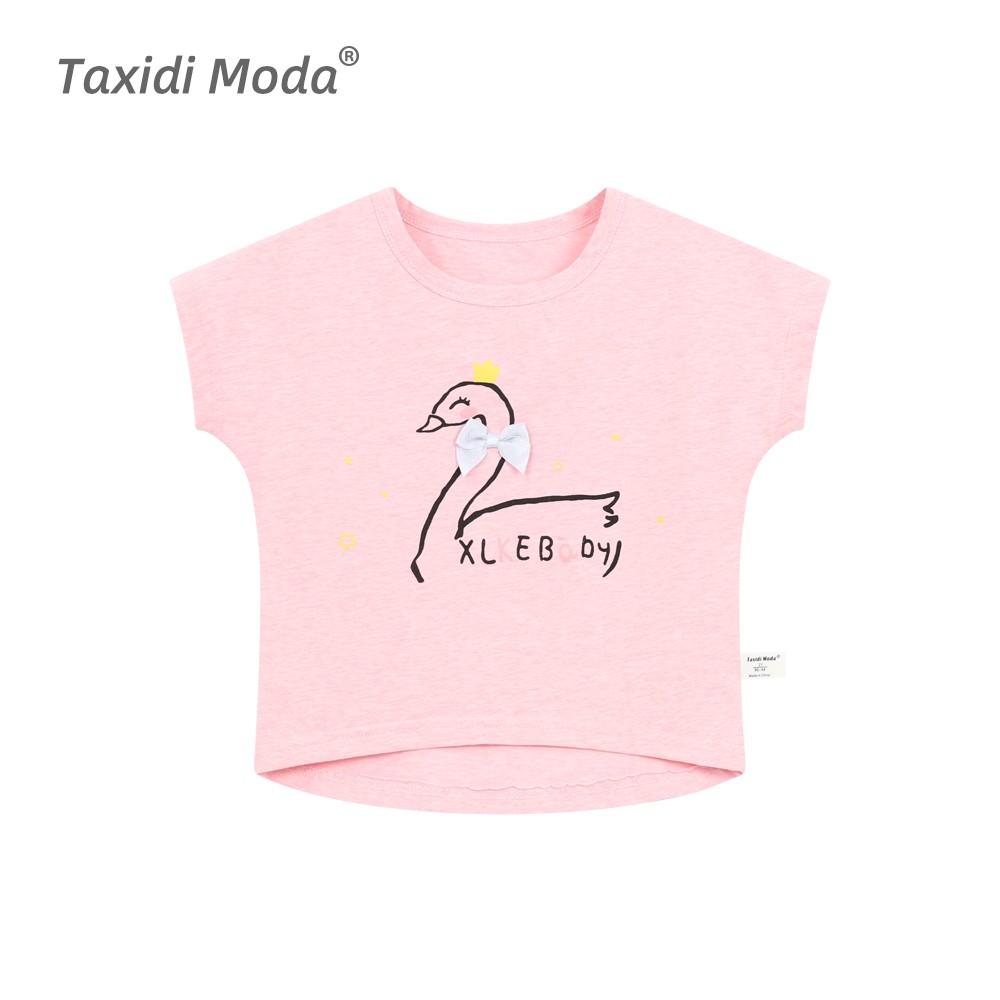 Cotton Print T-shirt Toddlers For Little Girl Drawing Kawaii Tshirt Kids Clothes Designer Summer Short Sleeve T-shirt