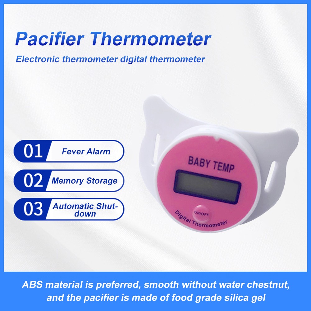 حمالة صدر لحلمات الفم الرقمية LCD Chupeta Termometro Testa ترمومتر لحلمات الطفل Termometro مصاصة وظيفية للطفل