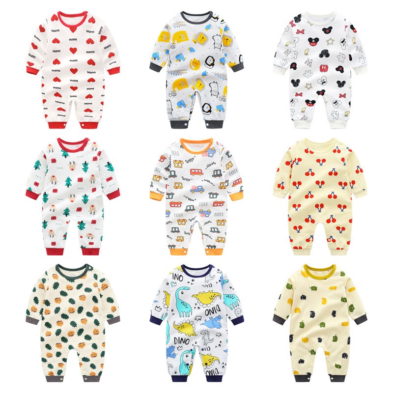 baby bodysuit 2021 new baby clothes soft cotton long sleeve cartoon baby boy girl clothes jumpsuit