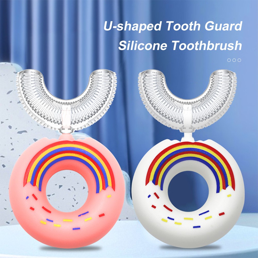 New Hot Baby Oral Toothbrush Children Teeth Oral Care Cleaning Barush Comfortable And Simple Silicone Baby U-Shape Toothbrush