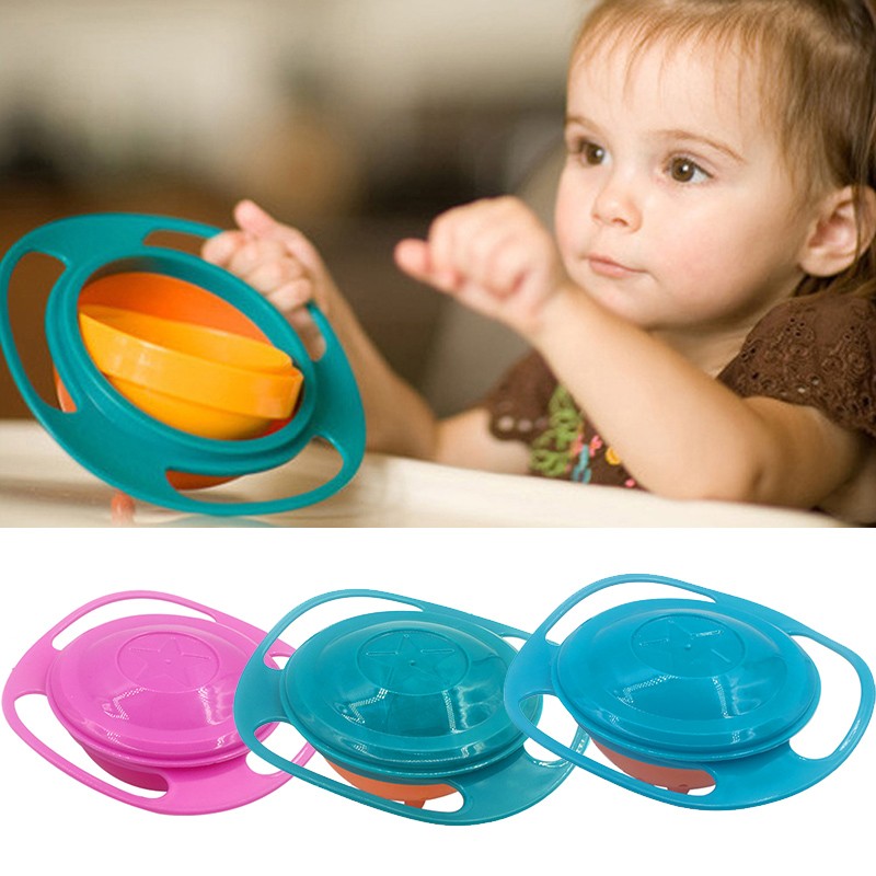 Baby Universal Rotation Training Bowl Practical Design Kids Rotating Scale 360 ​​Degree Spill Proof Feeding Bowls